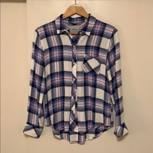 Rails Hunter Button down shirt - white blue - S